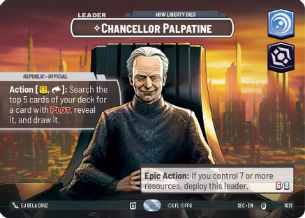 Chancellor Palpatine - How Liberty Dies (Showcase) (1021) [Secrets of Power] Foil Star Wars: Unlimited Single Disney