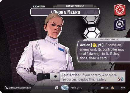 Dedra Meero - Not Wasting Time (Showcase) (1030) [Secrets of Power] Foil Star Wars: Unlimited Single Disney