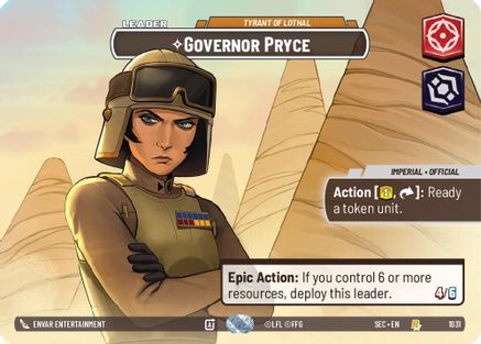 Governor Pryce - Tyrant of Lothal (Showcase) (1031) [Secrets of Power] Foil Star Wars: Unlimited Single Disney