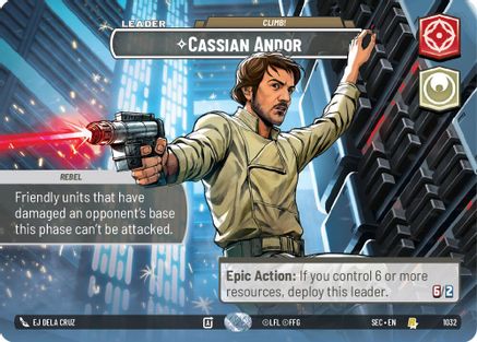 Cassian Andor - Climb! (Showcase) (1032) [Secrets of Power] Foil Star Wars: Unlimited Single Disney
