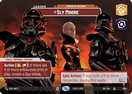 Sly Moore - Cipher in the Dark (Showcase) (1034) [Secrets of Power] Foil Star Wars: Unlimited Single Disney