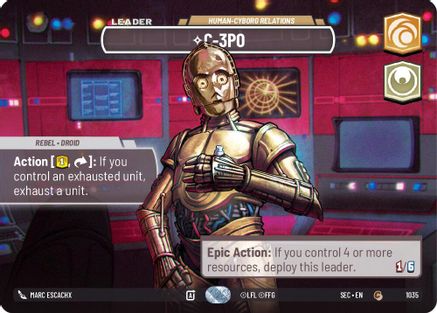 C-3PO - Human-Cyborg Relations (Showcase) (1035) [Secrets of Power] Foil Star Wars: Unlimited Single Disney