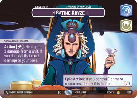 Satine Kryze - Standing on Principles (Showcase) (1025) [Secrets of Power] Foil Star Wars: Unlimited Single Disney