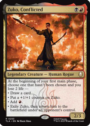 Zuko, Conflicted (TLA-253) [Avatar: The Last Airbender] Foil MTG Single Wizards of the Coast