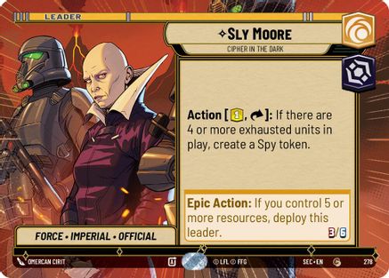 Sly Moore - Cipher in the Dark (Hyperspace) (278) [Secrets of Power] Star Wars: Unlimited Single Disney