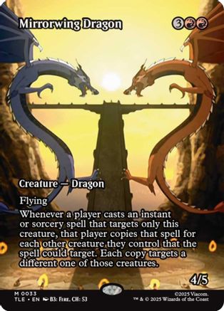Mirrorwing Dragon (Borderless) (TLE-033) [Avatar: The Last Airbender: Eternal-Legal] Foil MTG Single Wizards of the Coast