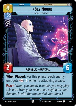 Sly Moore - Witness to Power (Foil) (543) [Secrets of Power] Foil Star Wars: Unlimited Single Disney