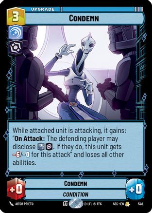 Condemn (Foil) (548) [Secrets of Power] Foil Star Wars: Unlimited Single Disney