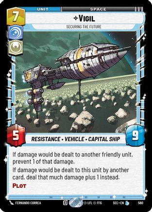 Vigil - Securing the Future (Foil) (560) [Secrets of Power] Foil Star Wars: Unlimited Single Disney