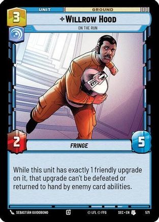 Willrow Hood - On the Run (Foil) (571) [Secrets of Power] Foil Star Wars: Unlimited Single Disney