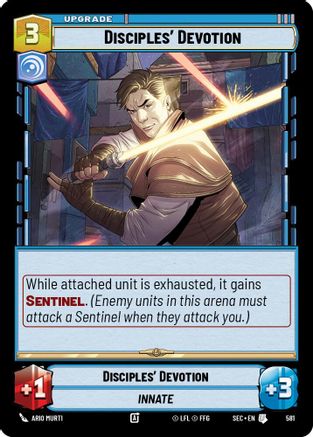 Disciples' Devotion (Foil) (581) [Secrets of Power] Foil Star Wars: Unlimited Single Disney