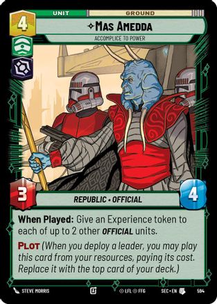 Mas Amedda - Accomplice to Power (Foil) (594) [Secrets of Power] Foil Star Wars: Unlimited Single Disney