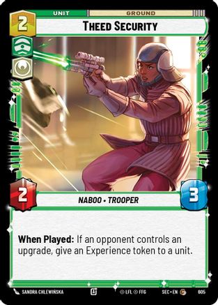Theed Security (Foil) (605) [Secrets of Power] Foil Star Wars: Unlimited Single Disney