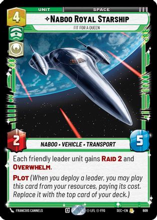 Naboo Royal Starship - Fit For A Queen (Foil) (609) [Secrets of Power] Foil Star Wars: Unlimited Single Disney