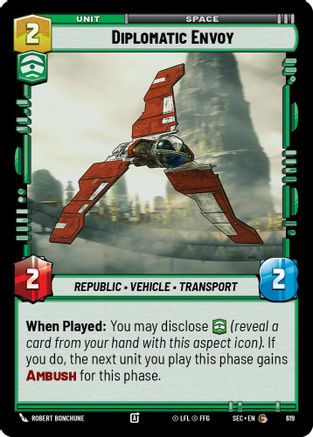 Diplomatic Envoy (Foil) (619) [Secrets of Power] Foil Star Wars: Unlimited Single Disney