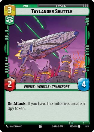 Taylander Shuttle (Foil) (625) [Secrets of Power] Foil Star Wars: Unlimited Single Disney