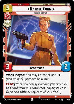 Kaydel Connix - For Our Survival (Foil) (659) [Secrets of Power] Foil Star Wars: Unlimited Single Disney