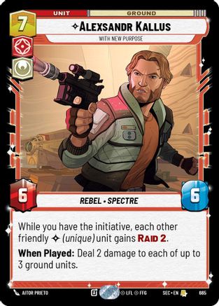 Alexsandr Kallus - With New Purpose (Foil) (665) [Secrets of Power] Foil Star Wars: Unlimited Single Disney