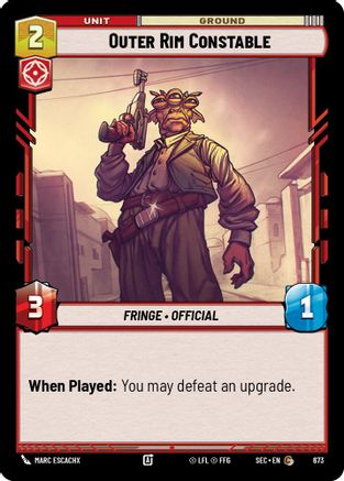 Outer Rim Constable (Foil) (673) [Secrets of Power] Foil Star Wars: Unlimited Single Disney