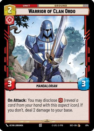 Warrior of Clan Ordo (Foil) (674) [Secrets of Power] Foil Star Wars: Unlimited Single Disney