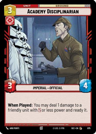 Academy Disciplinarian (Foil) (675) [Secrets of Power] Foil Star Wars: Unlimited Single Disney