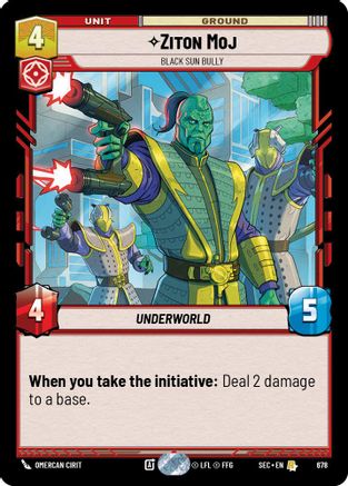 Ziton Moj - Black Sun Bully (Foil) (678) [Secrets of Power] Foil Star Wars: Unlimited Single Disney