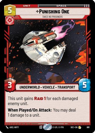Punishing One - Takes No Prisoners (Foil) (681) [Secrets of Power] Foil Star Wars: Unlimited Single Disney