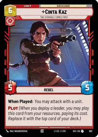 Cinta Kaz - The Struggle Comes First (Foil) (682) [Secrets of Power] Foil Star Wars: Unlimited Single Disney