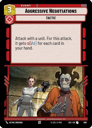 Aggressive Negotiations (Foil) (689) [Secrets of Power] Foil Star Wars: Unlimited Single Disney