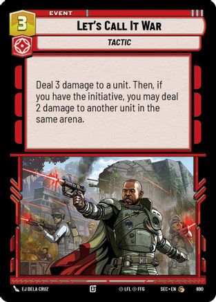 Let's Call It War (Foil) (690) [Secrets of Power] Foil Star Wars: Unlimited Single Disney