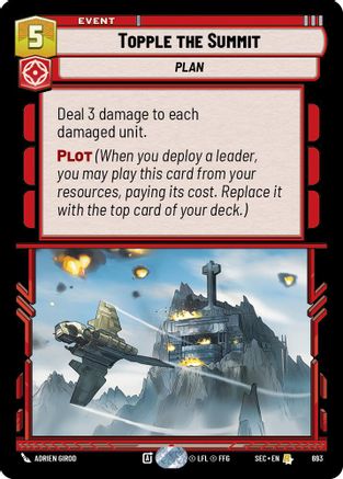 Topple the Summit (Foil) (693) [Secrets of Power] Foil Star Wars: Unlimited Single Disney