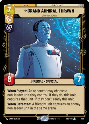 Grand Admiral Thrawn - Grand Schemer (Foil) (703) [Secrets of Power] Foil Star Wars: Unlimited Single Disney