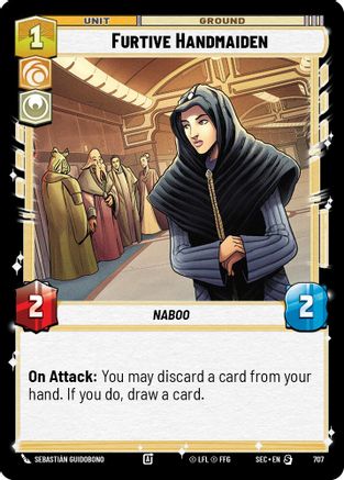 Furtive Handmaiden (Foil) (707) [Secrets of Power] Foil Star Wars: Unlimited Single Disney