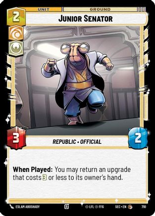 Junior Senator (Foil) (710) [Secrets of Power] Foil Star Wars: Unlimited Single Disney