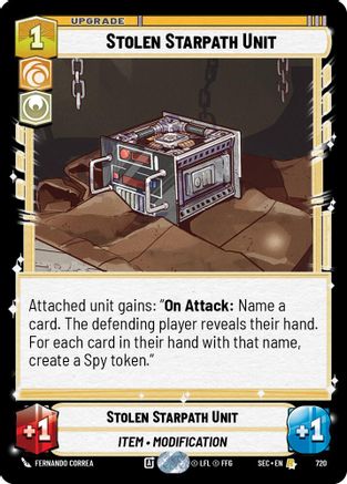Stolen Starpath Unit (Foil) (720) [Secrets of Power] Foil Star Wars: Unlimited Single Disney