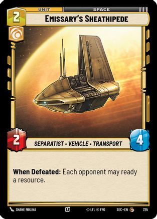 Emissary's Sheathipede (Foil) (725) [Secrets of Power] Foil Star Wars: Unlimited Single Disney