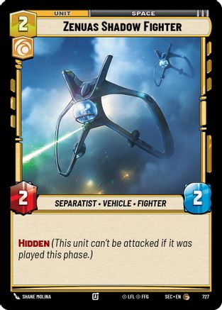 Zenuas Shadow Fighter (Foil) (727) [Secrets of Power] Foil Star Wars: Unlimited Single Disney