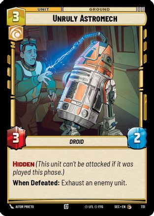 Unruly Astromech (Foil) (731) [Secrets of Power] Foil Star Wars: Unlimited Single Disney