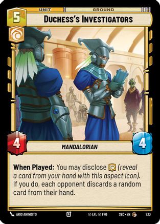 Duchess's Investigators (Foil) (733) [Secrets of Power] Foil Star Wars: Unlimited Single Disney