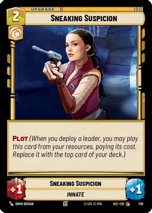 Sneaking Suspicion (Foil) (736) [Secrets of Power] Foil Star Wars: Unlimited Single Disney