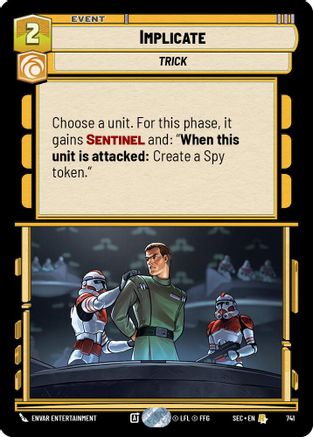 Implicate (Foil) (741) [Secrets of Power] Foil Star Wars: Unlimited Single Disney