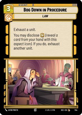 Bog Down in Procedure (Foil) (744) [Secrets of Power] Foil Star Wars: Unlimited Single Disney