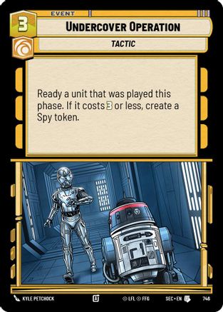 Undercover Operation (Foil) (746) [Secrets of Power] Foil Star Wars: Unlimited Single Disney