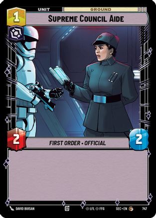 Supreme Council Aide (Foil) (747) [Secrets of Power] Foil Star Wars: Unlimited Single Disney