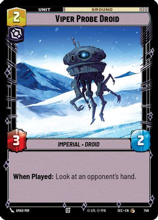 Viper Probe Droid (Foil) (749) [Secrets of Power] Foil Star Wars: Unlimited Single Disney