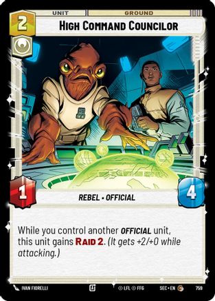 High Command Councilor (Foil) (759) [Secrets of Power] Foil Star Wars: Unlimited Single Disney
