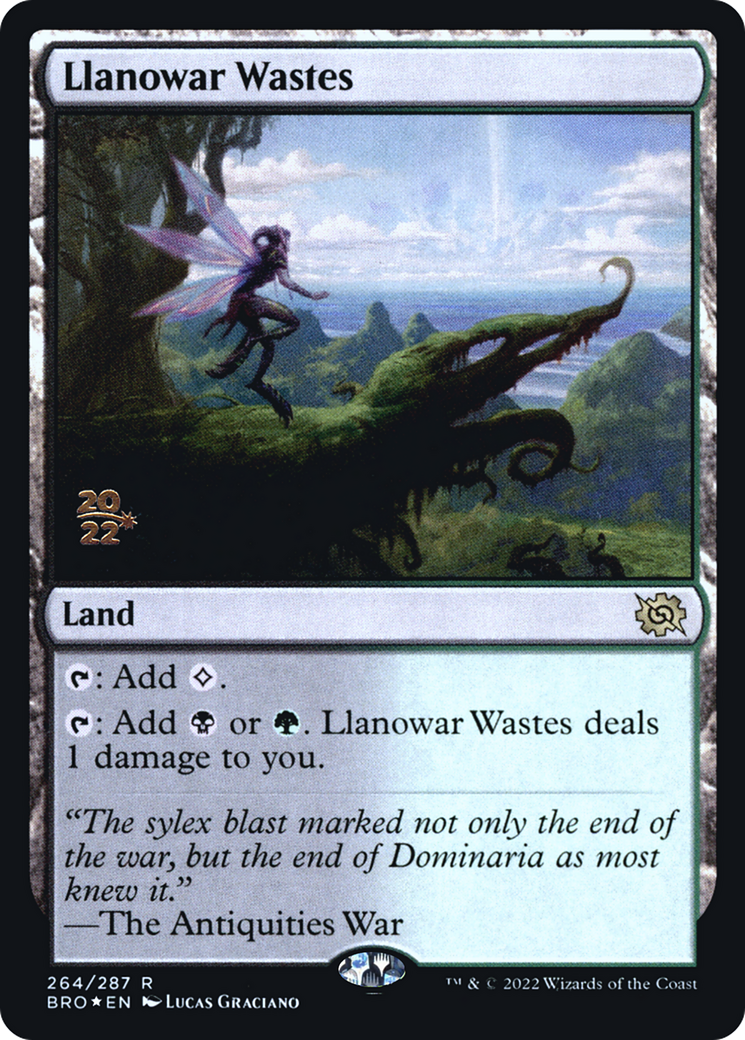 Llanowar Wastes (PRE-264S) [The Brothers' War Promos] Foil MTG Single Wizards of the Coast