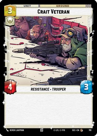 Crait Veteran (Foil) (761) [Secrets of Power] Foil Star Wars: Unlimited Single Disney