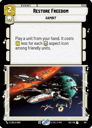 Restore Freedom (Foil) (767) [Secrets of Power] Foil Star Wars: Unlimited Single Disney
