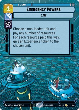 Emergency Powers (Hyperspace) (304) [Secrets of Power] Star Wars: Unlimited Single Disney